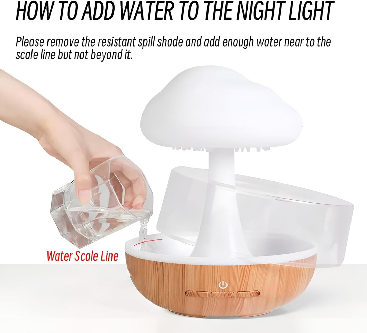 YangCloud® – Difusor de Nube de Lluvia | Humidificador y Luz Nocturna ASMR