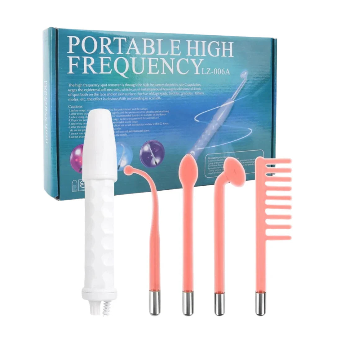 Kit de Alta Frecuencia Facial y Capilar – 4 Tubos Intercambiables