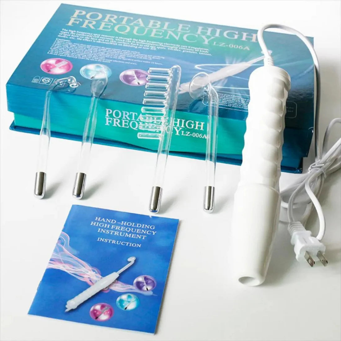 Kit de Alta Frecuencia Facial y Capilar – 4 Tubos Intercambiables