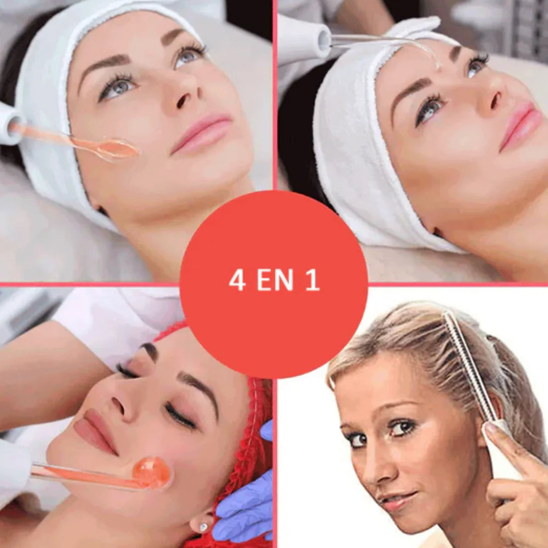 Kit de Alta Frecuencia Facial y Capilar – 4 Tubos Intercambiables