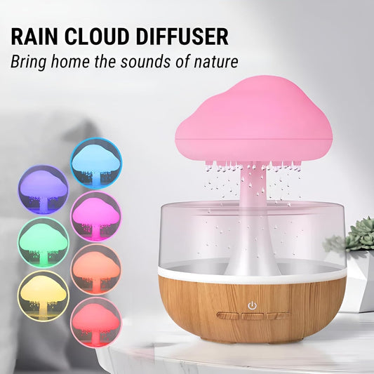 YangCloud® – Difusor de Nube de Lluvia | Humidificador y Luz Nocturna ASMR