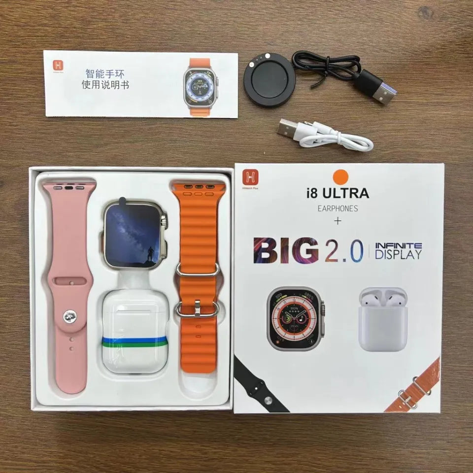 Smart Watch I8 Ultra con audífonos gratis